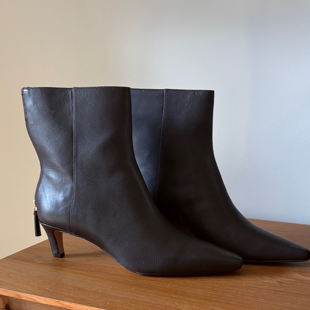 J. Crew Sleek Dark Brown Heeled Boots